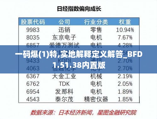 一碼爆(1)特,實(shí)地解釋定義解答_BFD1.51.38內置版