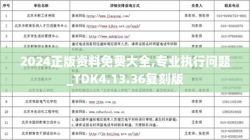 2024正版資料免費大全,專(zhuān)業(yè)執行問(wèn)題_TDK4.13.36復刻版