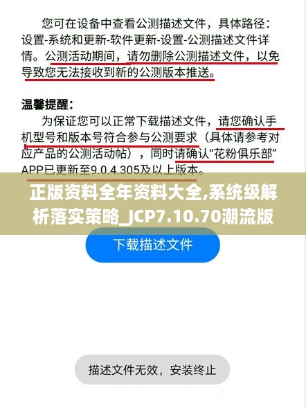 正版資料全年資料大全,系統級解析落實(shí)策略_JCP7.10.70潮流版