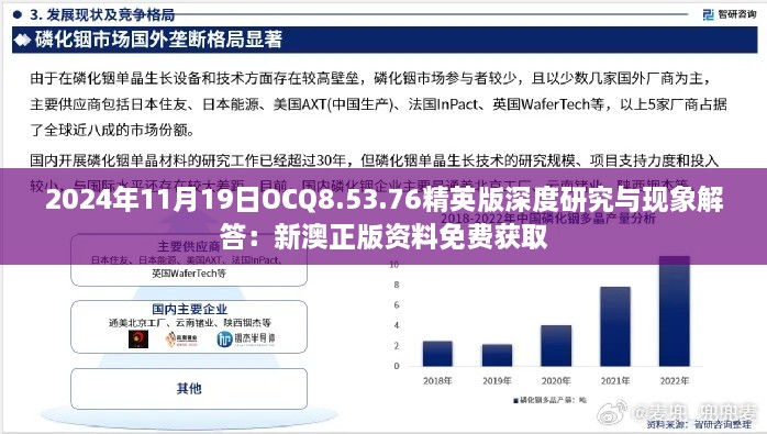 2024年11月19日OCQ8.53.76精英版深度研究與現象解答：新澳正版資料免費獲取