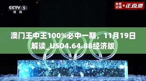 澳門(mén)王中王100%必中一期，11月19日解讀_USO4.64.88經(jīng)濟版