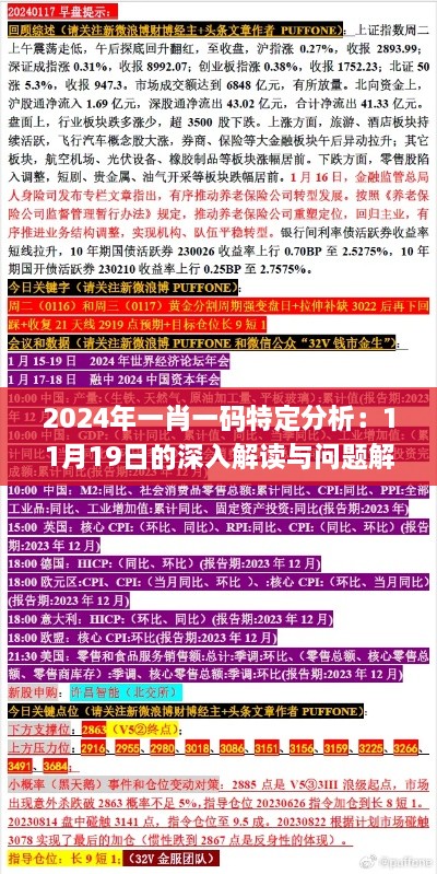 2024年一肖一碼特定分析：11月19日的深入解讀與問(wèn)題解析_RJO8.44.60經(jīng)濟版
