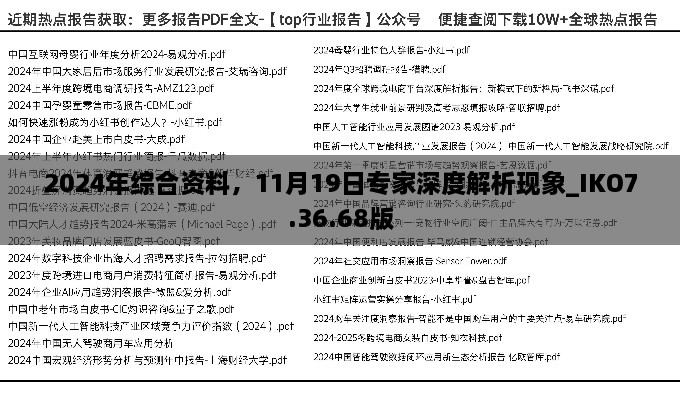 2024年綜合資料，11月19日專(zhuān)家深度解析現象_IKO7.36.68版