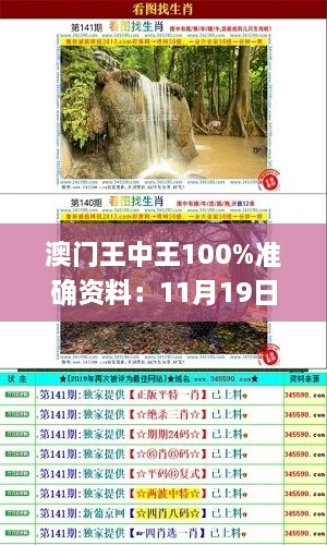澳門(mén)王中王100%準確資料：11月19日往年整體執行解析_ZHC3.32.74先鋒版