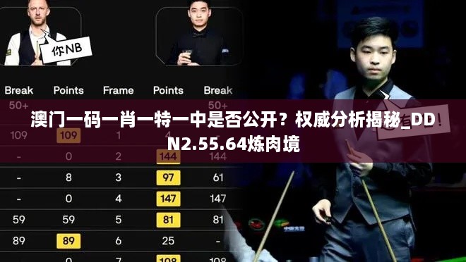 澳門(mén)一碼一肖一特一中是否公開(kāi)？權威分析揭秘_DDN2.55.64煉肉境