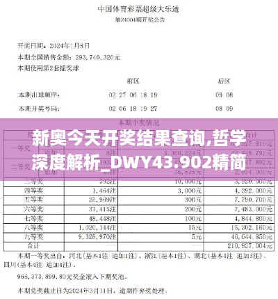 新奧今天開(kāi)獎結果查詢(xún),哲學(xué)深度解析_DWY43.902精簡(jiǎn)版