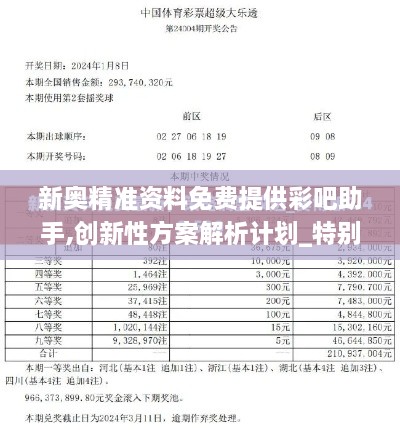 新奧精準資料免費提供彩吧助手,創(chuàng  )新性方案解析計劃_特別版WFN4.42