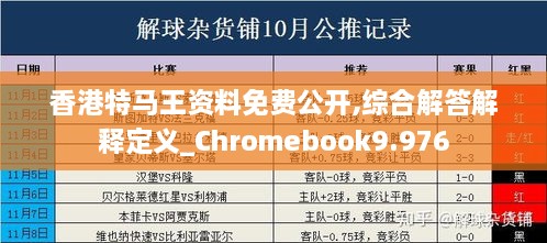 香港特馬王資料免費公開(kāi),綜合解答解釋定義_Chromebook9.976