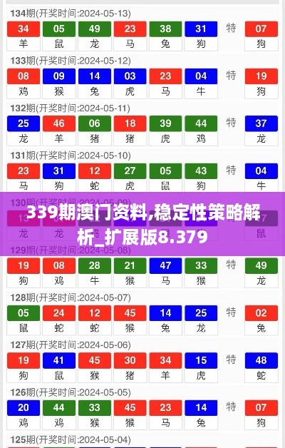339期澳門(mén)資料,穩定性策略解析_擴展版8.379