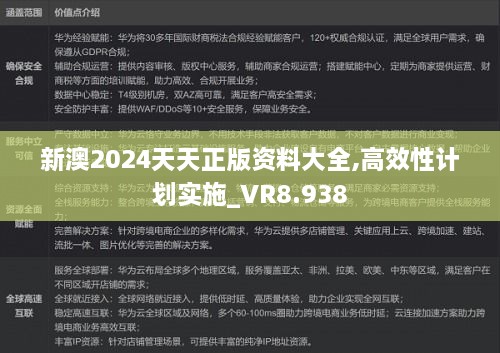 新澳2024天天正版資料大全,高效性計劃實(shí)施_VR8.938