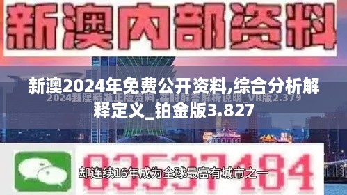 新澳2024年免費公開(kāi)資料,綜合分析解釋定義_鉑金版3.827