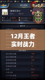 12月王者實(shí)時(shí)戰力排行榜深度解析，榮耀之戰，王者之巔的較量