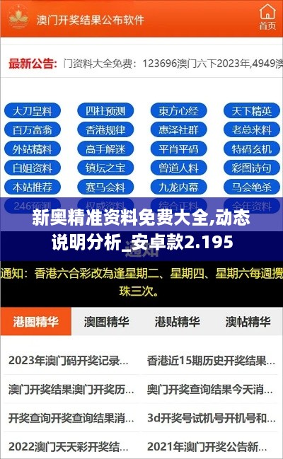 新奧精準資料免費大全,動(dòng)態(tài)說(shuō)明分析_安卓款2.195