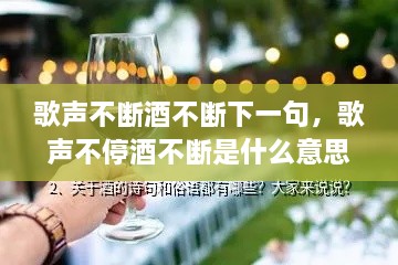 歌聲不斷酒不斷下一句，歌聲不停酒不斷是什么意思 