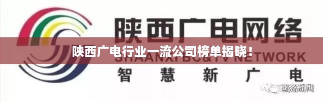 陜西廣電行業(yè)一流公司榜單揭曉！
