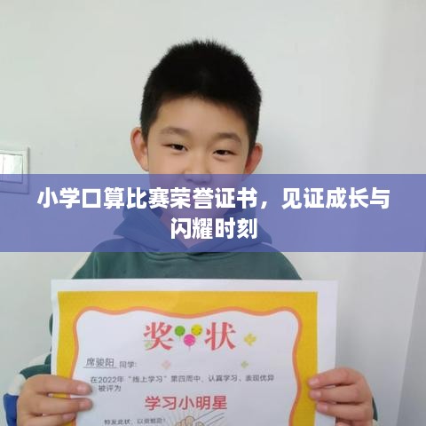 小學(xué)口算比賽榮譽(yù)證書(shū)，見(jiàn)證成長(cháng)與閃耀時(shí)刻