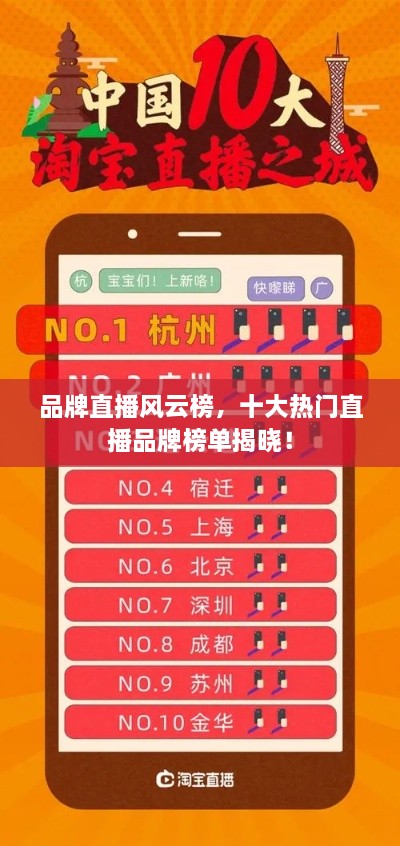 品牌直播風(fēng)云榜，十大熱門(mén)直播品牌榜單揭曉！