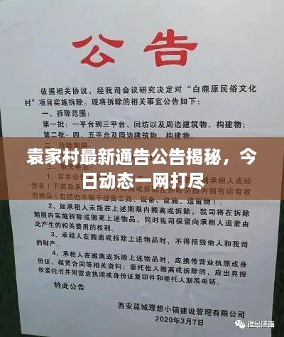 袁家村最新通告公告揭秘，今日動(dòng)態(tài)一網(wǎng)打盡
