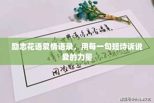 勵志花語(yǔ)愛(ài)情語(yǔ)錄，用每一句短詩(shī)訴說(shuō)愛(ài)的力量
