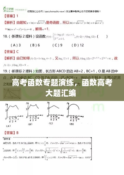 高考函數專(zhuān)題演練，函數高考大題匯編 