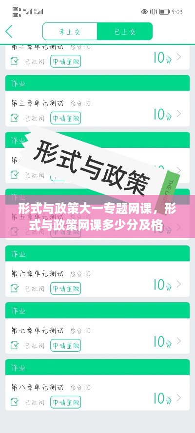 形式與政策大一專(zhuān)題網(wǎng)課，形式與政策網(wǎng)課多少分及格 