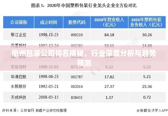 衢州包裝公司排名揭秘，行業(yè)深度分析與趨勢預測